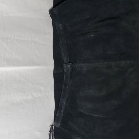 Révue Vintage 90s Black Suede Pencil Skirt Size 10 - Picture 12 of 12